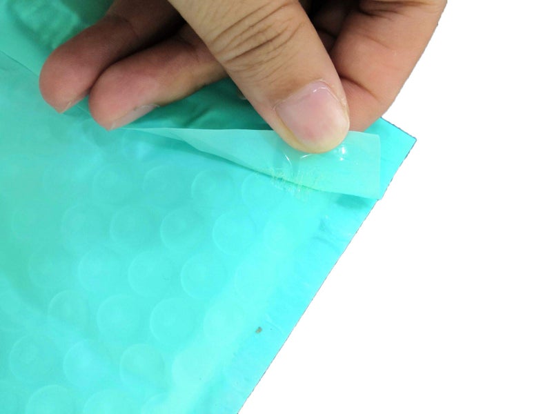 ProLine Packaging ProLine Extra Wide #0 6.5x10 inches Teal Poly Bubble Mailers Padded Envelopes Shipping Bags (10) - Image 2